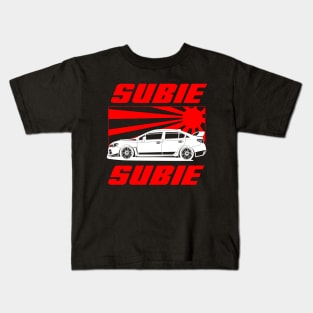 Subie japan white print Kids T-Shirt